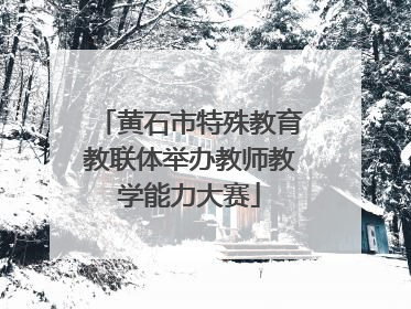 黄石市特殊教育教联体举办教师教学能力大赛