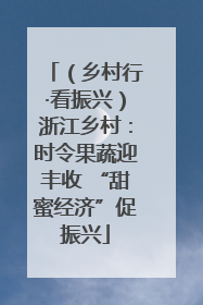 （乡村行·看振兴）浙江乡村：时令果蔬迎丰收 “甜蜜经济”促振兴