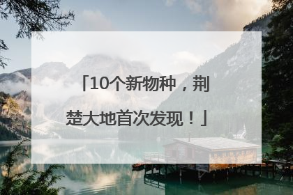 10个新物种，荆楚大地首次发现！