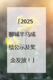 2025聊城半马成绩公示及奖金发放！