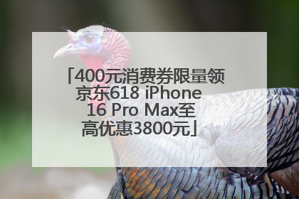 400元消费券限量领 京东618 iPhone 16 Pro Max至高优惠3800元