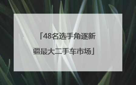 48名选手角逐新疆最大二手车市场