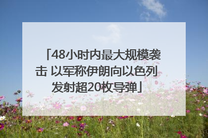48小时内最大规模袭击 以军称伊朗向以色列发射超20枚导弹