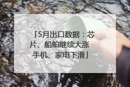 5月出口数据：芯片、船舶继续大涨 手机、家电下滑