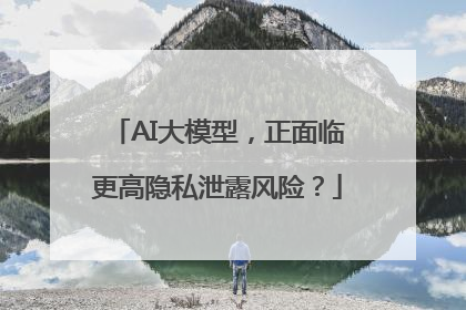 AI大模型，正面临更高隐私泄露风险？
